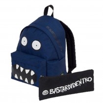 ZAINO BASTARDIDENTRO rounded blu' PACK VIS+astuccio portapenne SEVEN scuola 2017 8011410262812