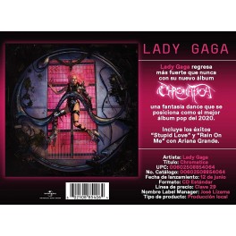 CD Lady Gaga Chromatica CD Lady Gaga Chromatica