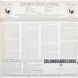 LP Benny Goodman, His Orchestra*, Quartet* and Sextet* ‎– The Great Benny Goodman