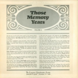 LP Various ‎– Those Memory Years Volume 2
