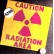 CD Area caution radiation area (con spilletta)